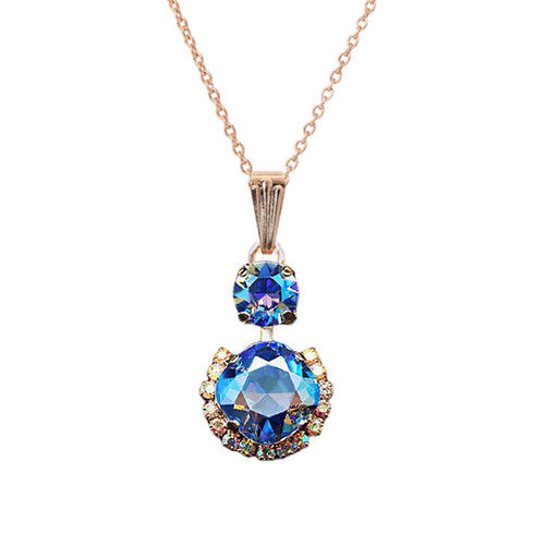 Komplektas "Klaris VI (Šviesiai safyro blizgesys)" su Swarovski™ kristalais